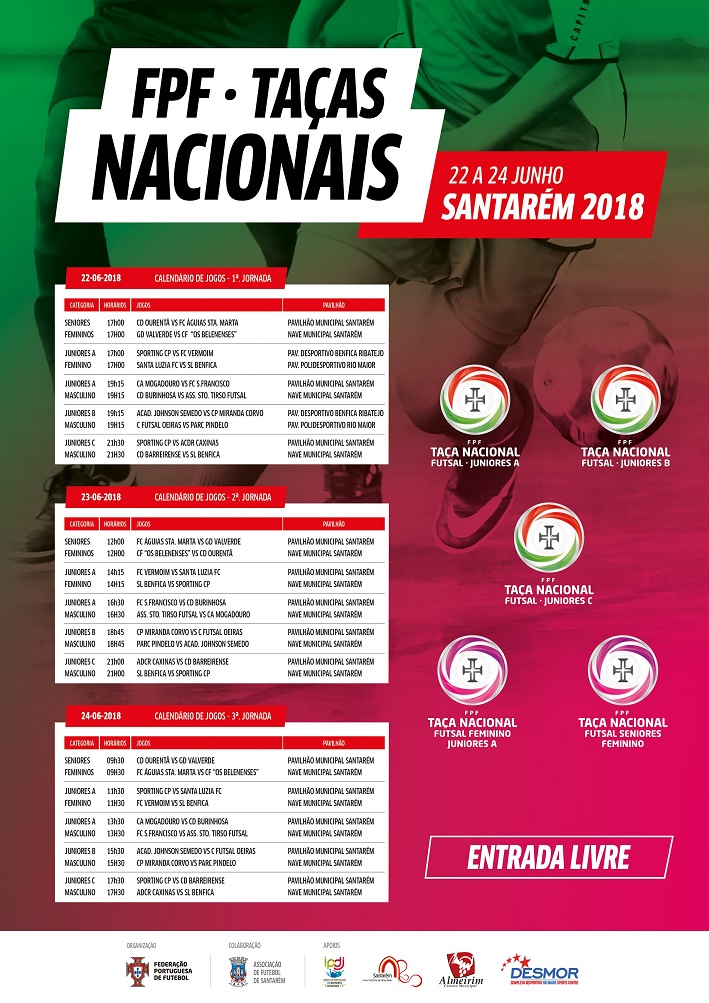 Fase Final Taças Nacionais Futsal 